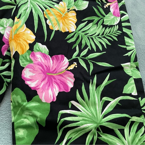 Lauren Ralph Lauren Pants Tropical Print Size Six Like New Vacation Style Comfy - Picture 5 of 11